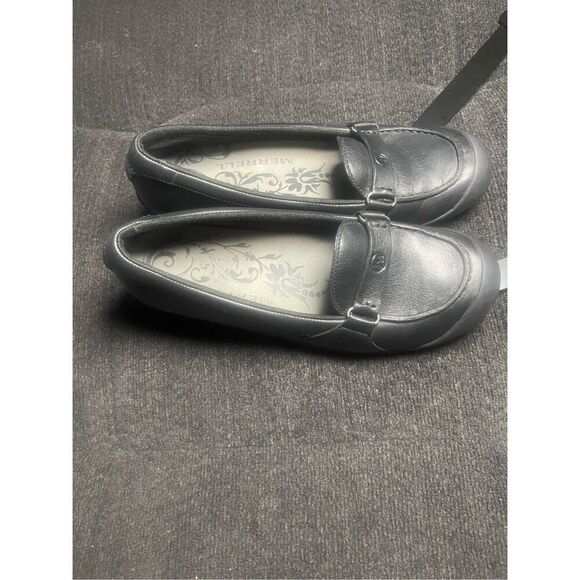 Merrell Womens Black Leather Loafer Slip On Shoes Size 8 - Picture 16 of 16